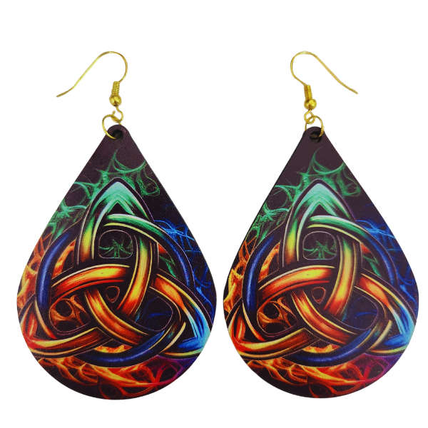 Flamebound Harmony Triquetra Earrings