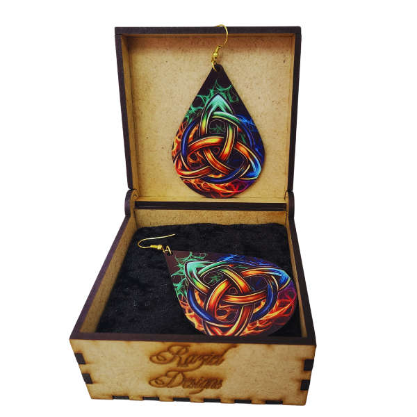 Flamebound Harmony Triquetra Earrings