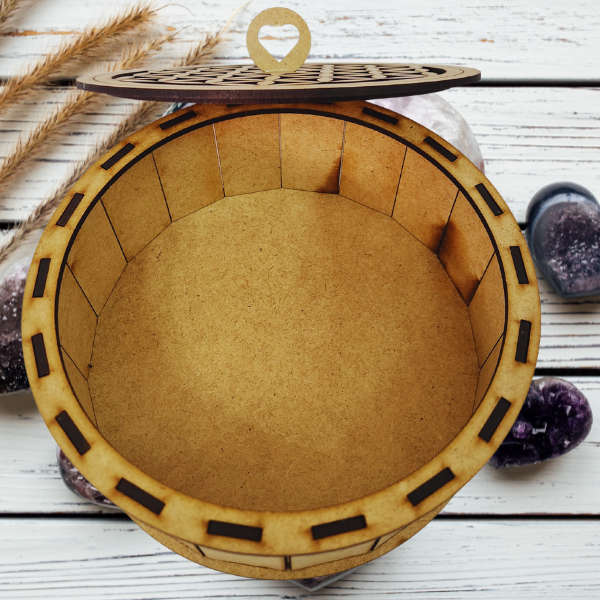 Flower of Life Round Trinket Box