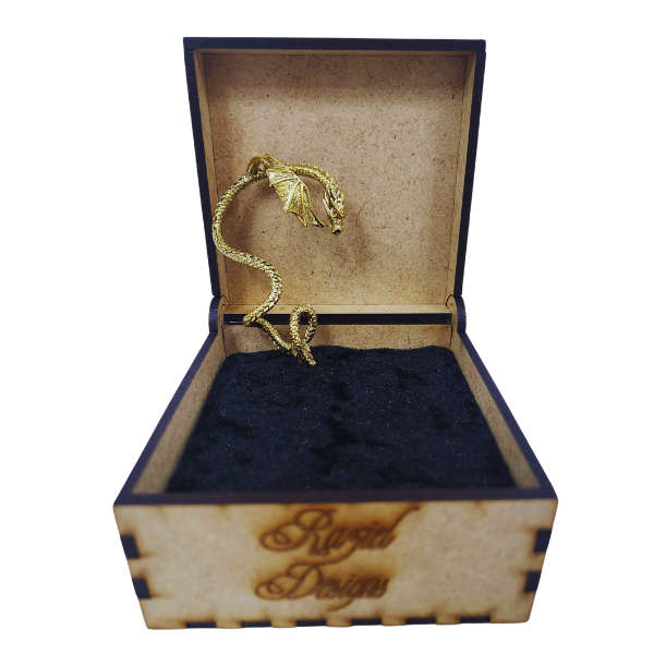 Gold Dragon Ear Cuff  Strength, Wisdom & Power 