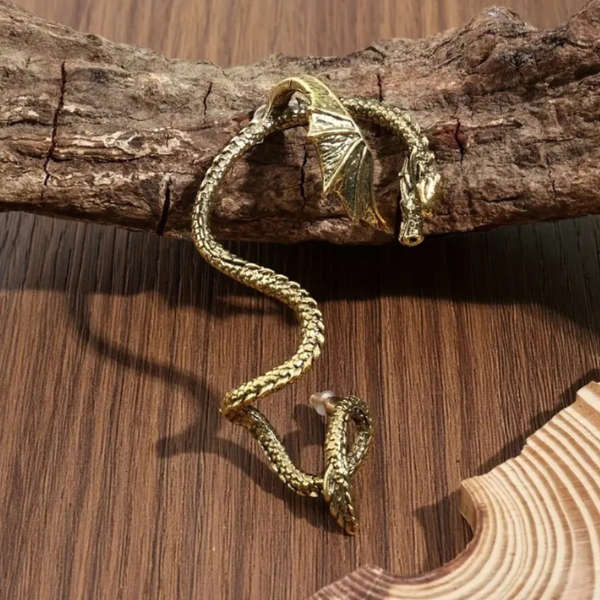 Gold Dragon Ear Cuff  Strength, Wisdom & Power 