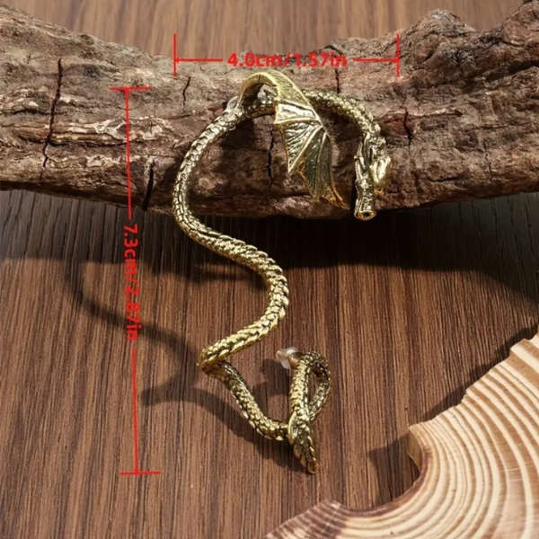 Gold Dragon Ear Cuff  Strength, Wisdom & Power 