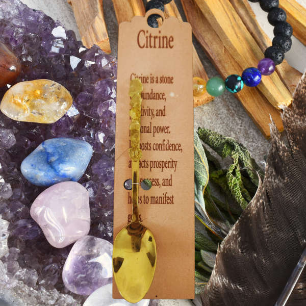 Golden Altar Spoon with Citrine