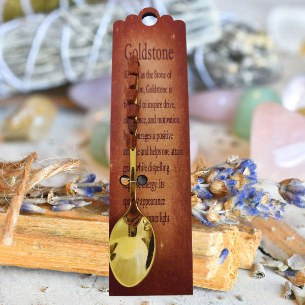 Golden Altar Spoon with Goldstone