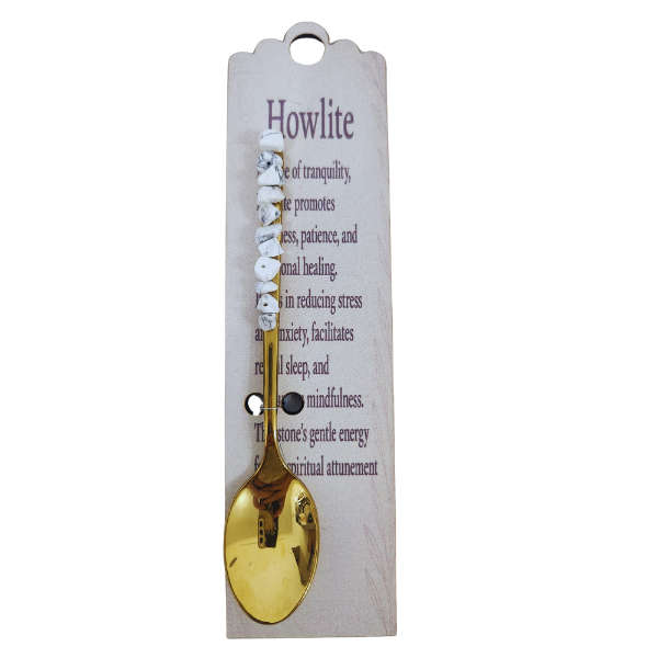 Golden Altar Spoon with Howlite