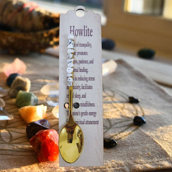 Golden Altar Spoon with Howlite