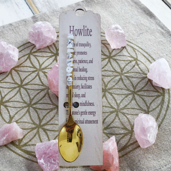 Golden Altar Spoon with Howlite