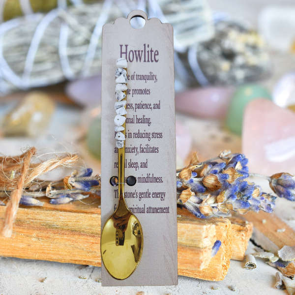 Golden Altar Spoon with Howlite