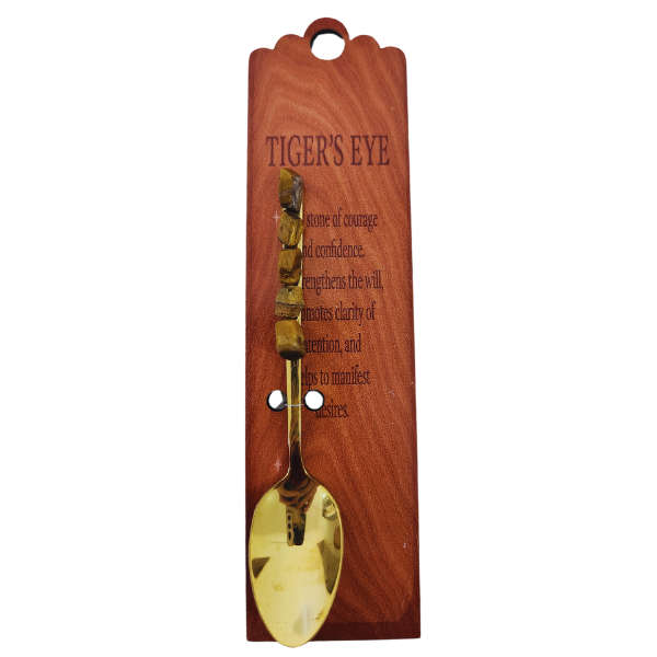 Golden Altar Spoon with Tigers Eye
