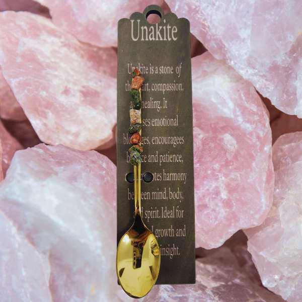 Golden Altar Spoon with Unakite