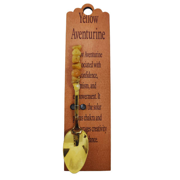 Golden Altar Spoon with Yellow Aventurine
