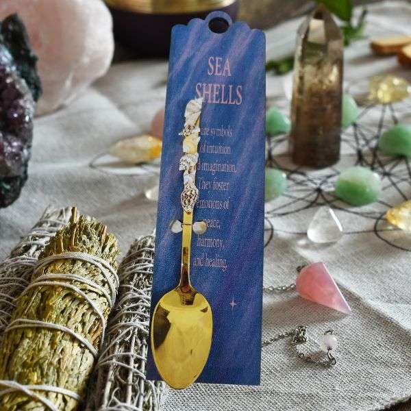 Golden Seashell Altar Spoon