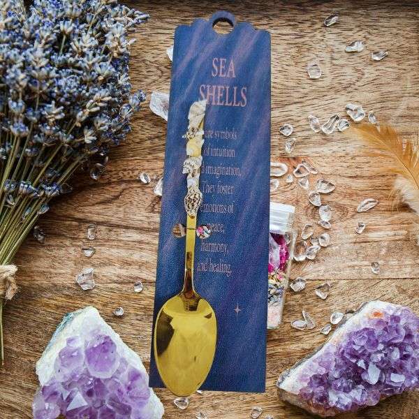 Golden Seashell Altar Spoon