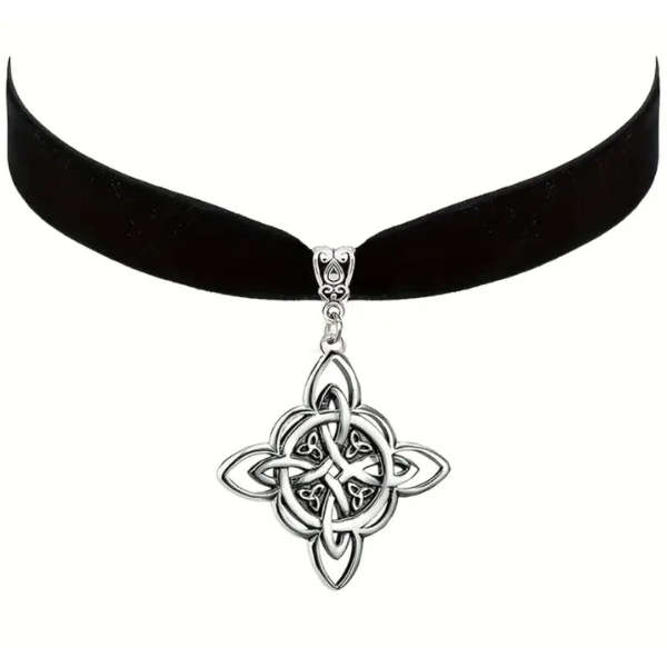 Gothic Velvet Witchs Knot Choker
