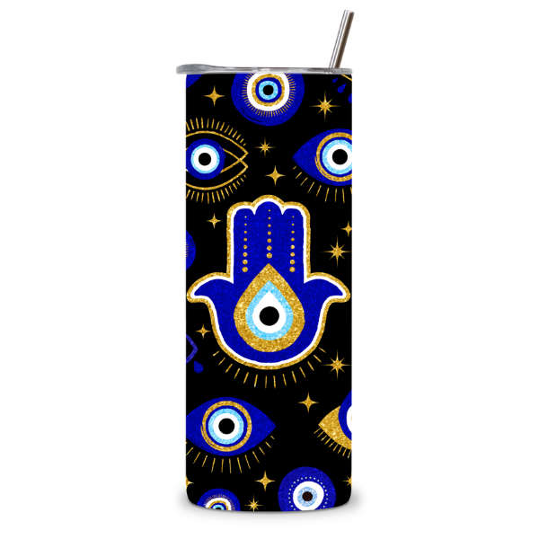 Guardian Gaze Hamsa Hand Tumbler