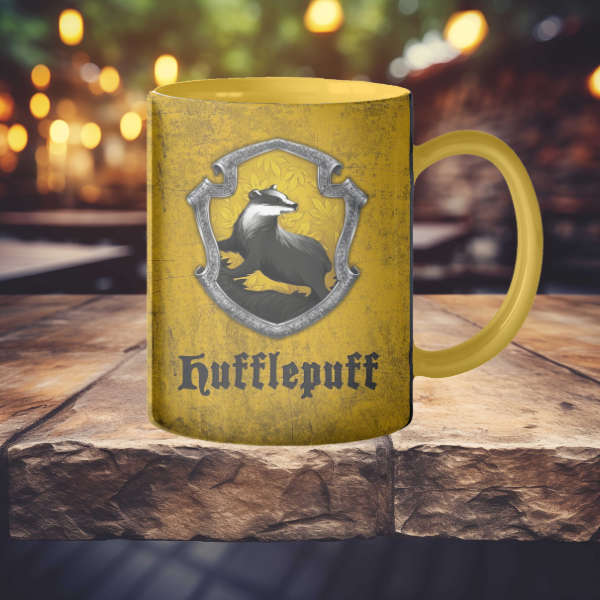 Hufflepuff Themed Yellow Mug