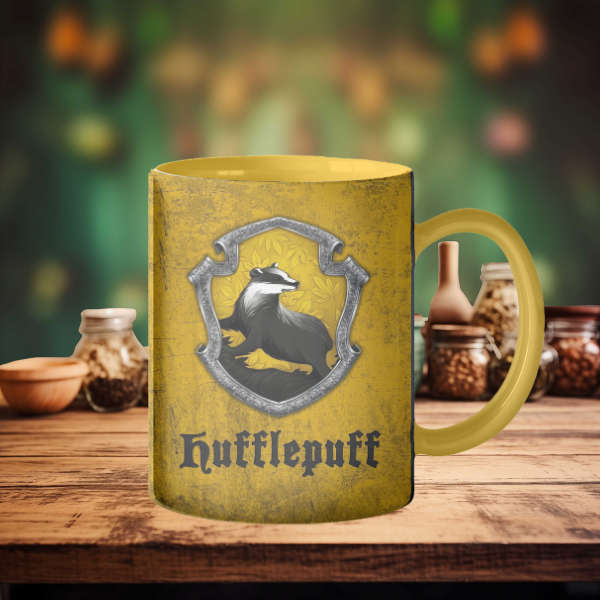 Hufflepuff Themed Yellow Mug