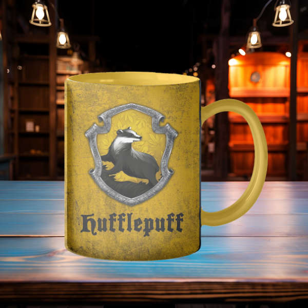 Hufflepuff Themed Yellow Mug