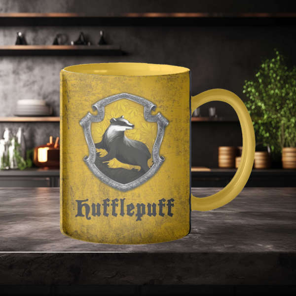 Hufflepuff Themed Yellow Mug