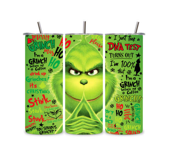 I'm A Grinch Before My Coffee 20 OZ Skinny Tumbler