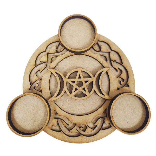 Lunar Enchantment Pentagram Tealight Holder