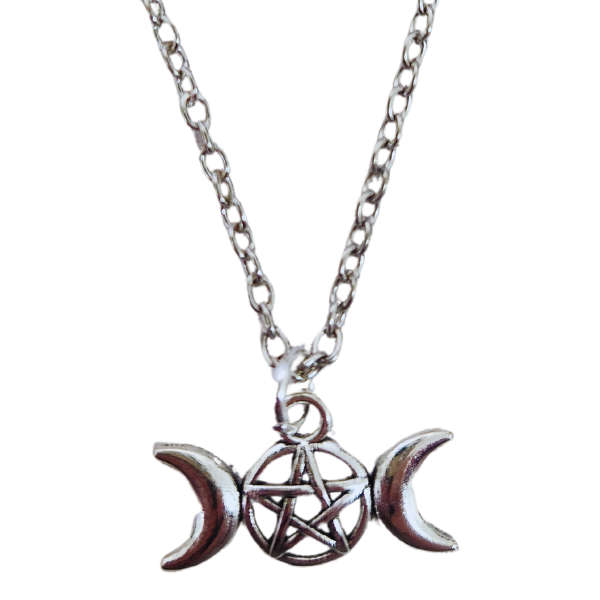 Lunar Power Triple Moon Necklace