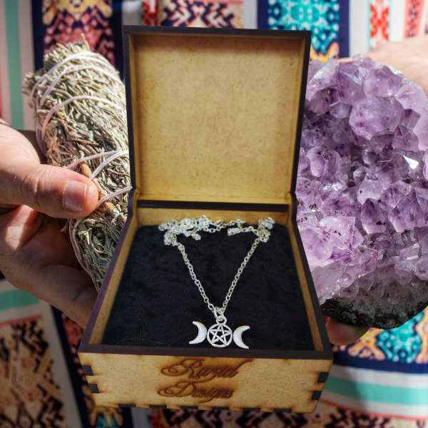 Lunar Power Triple Moon Necklace