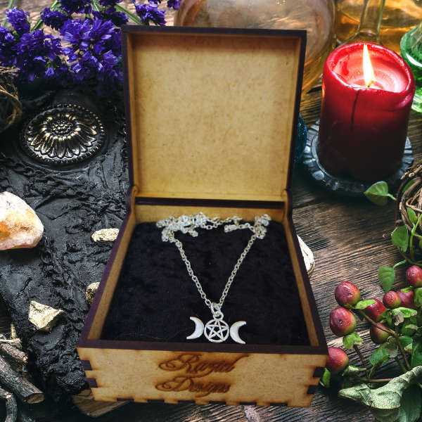 Lunar Power Triple Moon Necklace