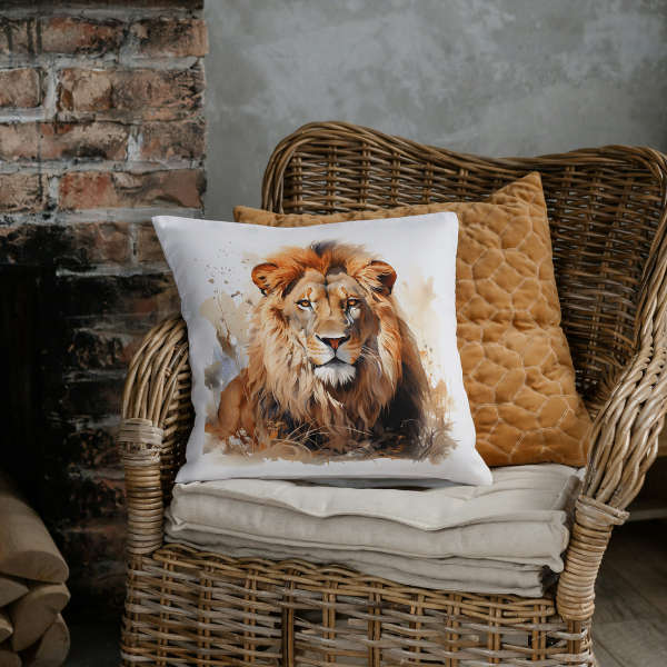 Majestic Lion Throw Pillow