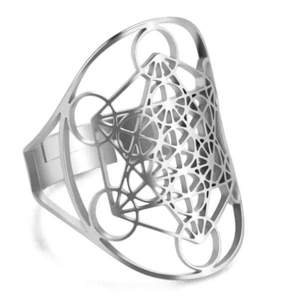 Metatron Sacred Geometry Adjustable Ring