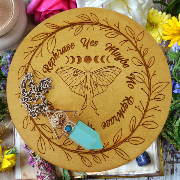 Moth & Moon Phases Pendulum Board
