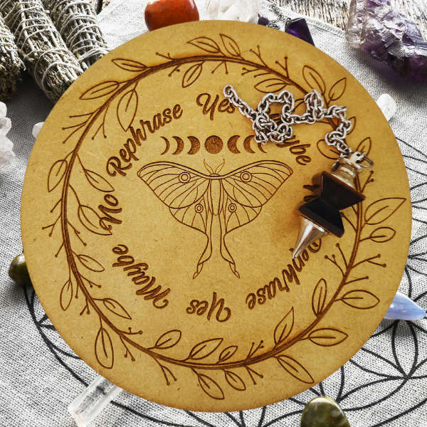 Moth & Moon Phases Pendulum Board