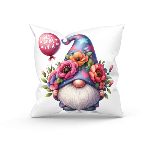 Gnome Best Mom Ever Throw Pillow