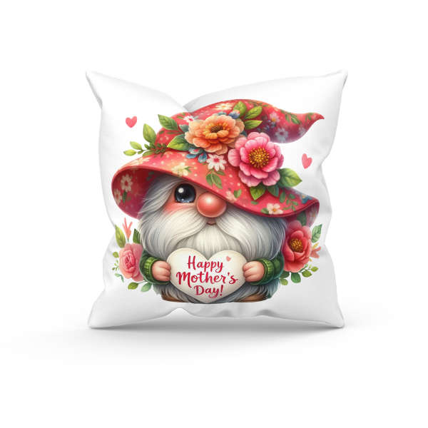 Gnome Happy Mothers Day Throw Pillow