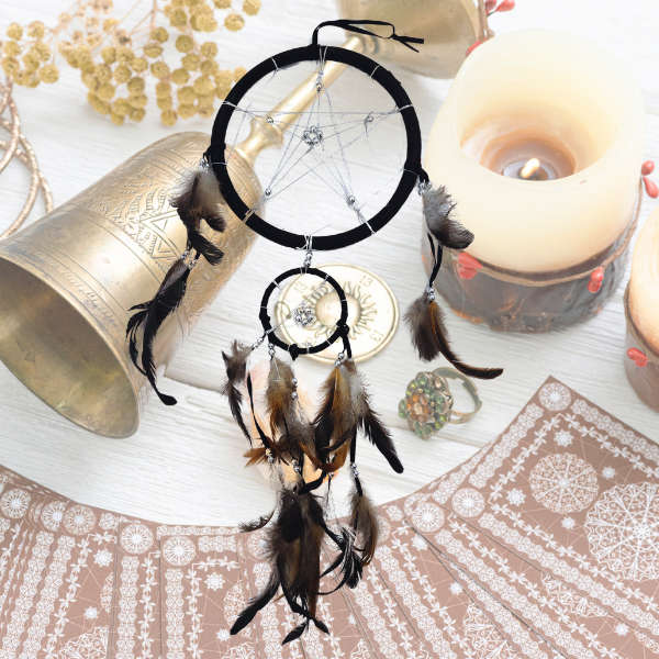 Mystic Guardian  Pentagram Dreamcatcher of Protection & Power 
