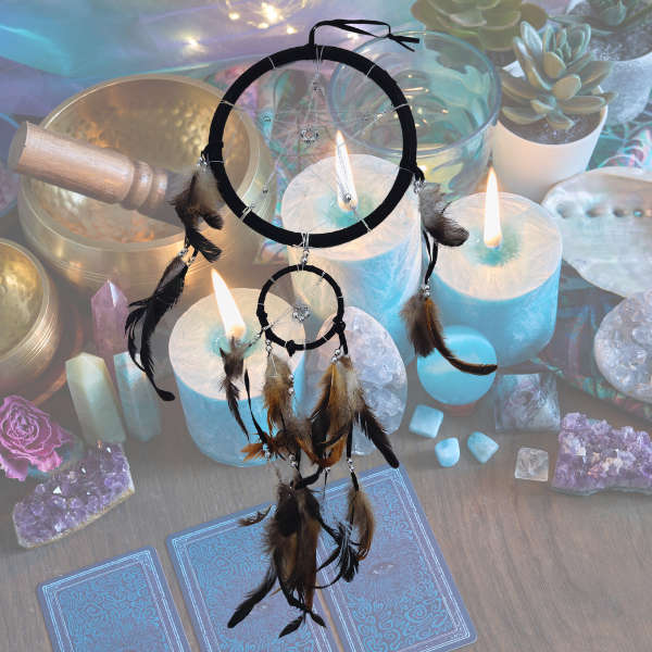Mystic Guardian  Pentagram Dreamcatcher of Protection & Power 