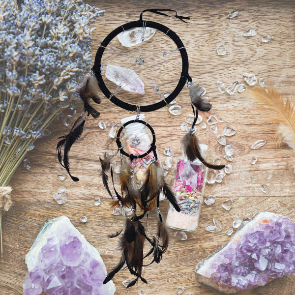 Mystic Guardian  Pentagram Dreamcatcher of Protection & Power 