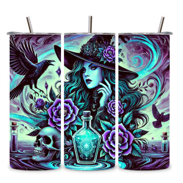 Mystic Witch Tumbler  Sip with Magical Intent 