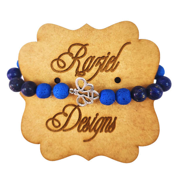 Mystical Fusion: Lapis Lazuli and Lava Stone Bracelet