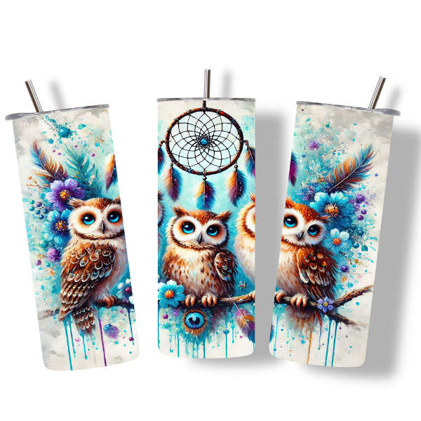 Owl Family Dreamcatcher Tumbler