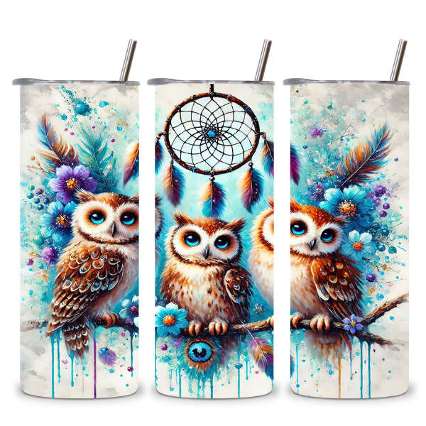 Owl Family Dreamcatcher Tumbler