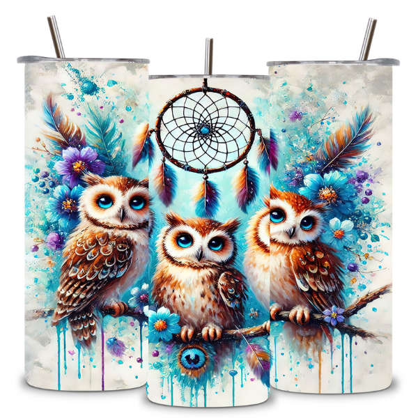 Owl Family Dreamcatcher Tumbler