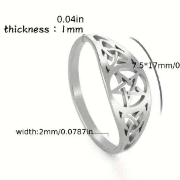 Sacred Shield Pentagram Ring