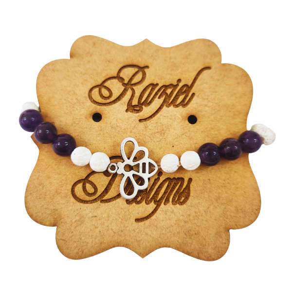 Serenity Fusion: Amethyst and Lava Stone Bracelet