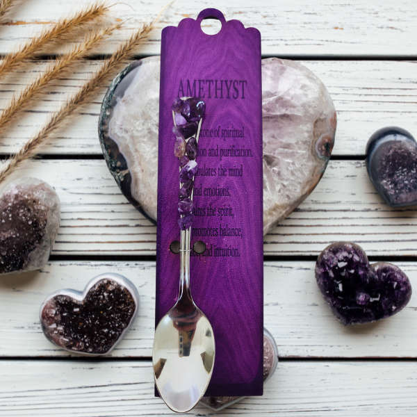 Silver Altar Spoon with Amethyst