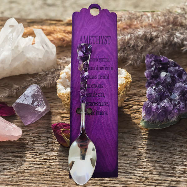 Silver Altar Spoon with Amethyst