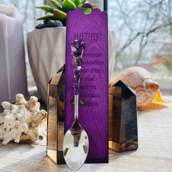 Silver Altar Spoon with Amethyst