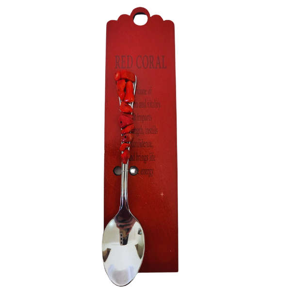 Silver Altar Spoon with Red Coral