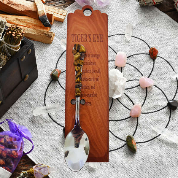 Silver Altar Spoon with Tigers Eye