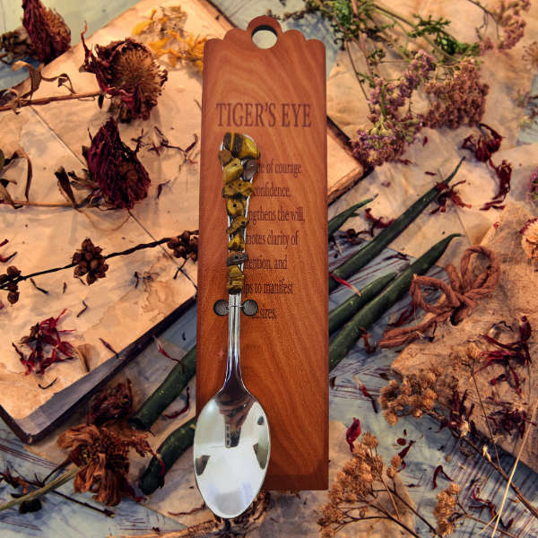 Silver Altar Spoon with Tigers Eye